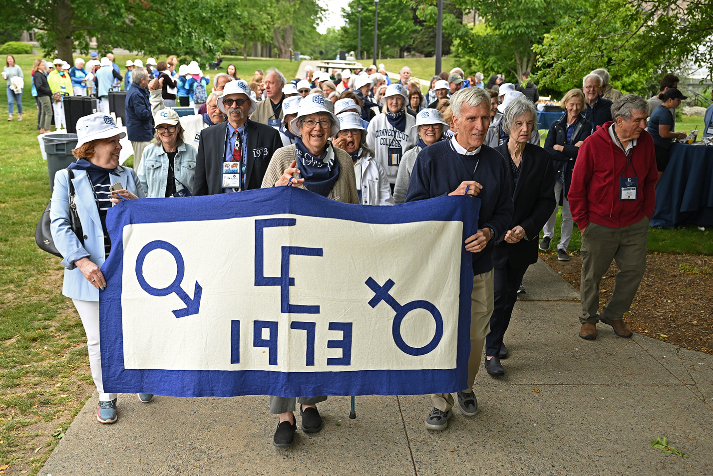 The class of 1973 in the Reunion 2023 Class Parade