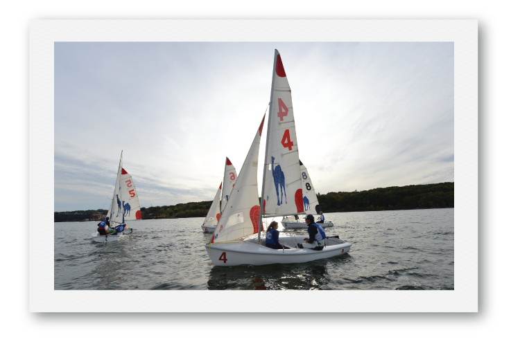 Sailboats out on the Thames