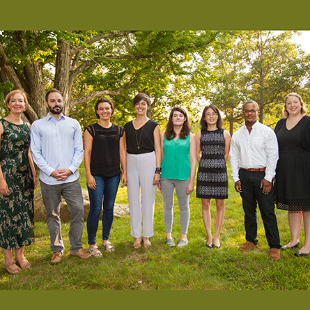 A group photo of all the new faculty members