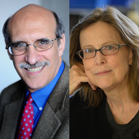 2019 Commencement speakers Martin Chalfie (left) and Tulle Hazelrigg 