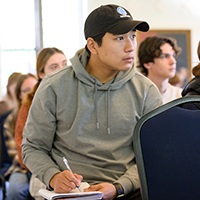 A student presents during the ACS.