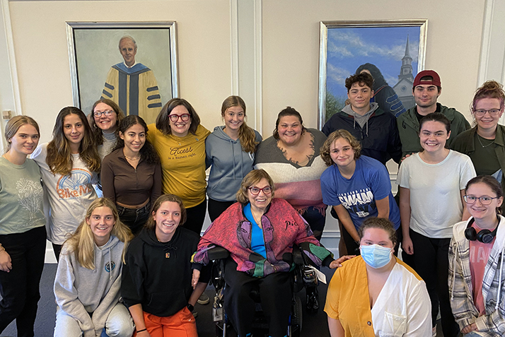 Judith Heumann with Professor Alison Wetmur's 