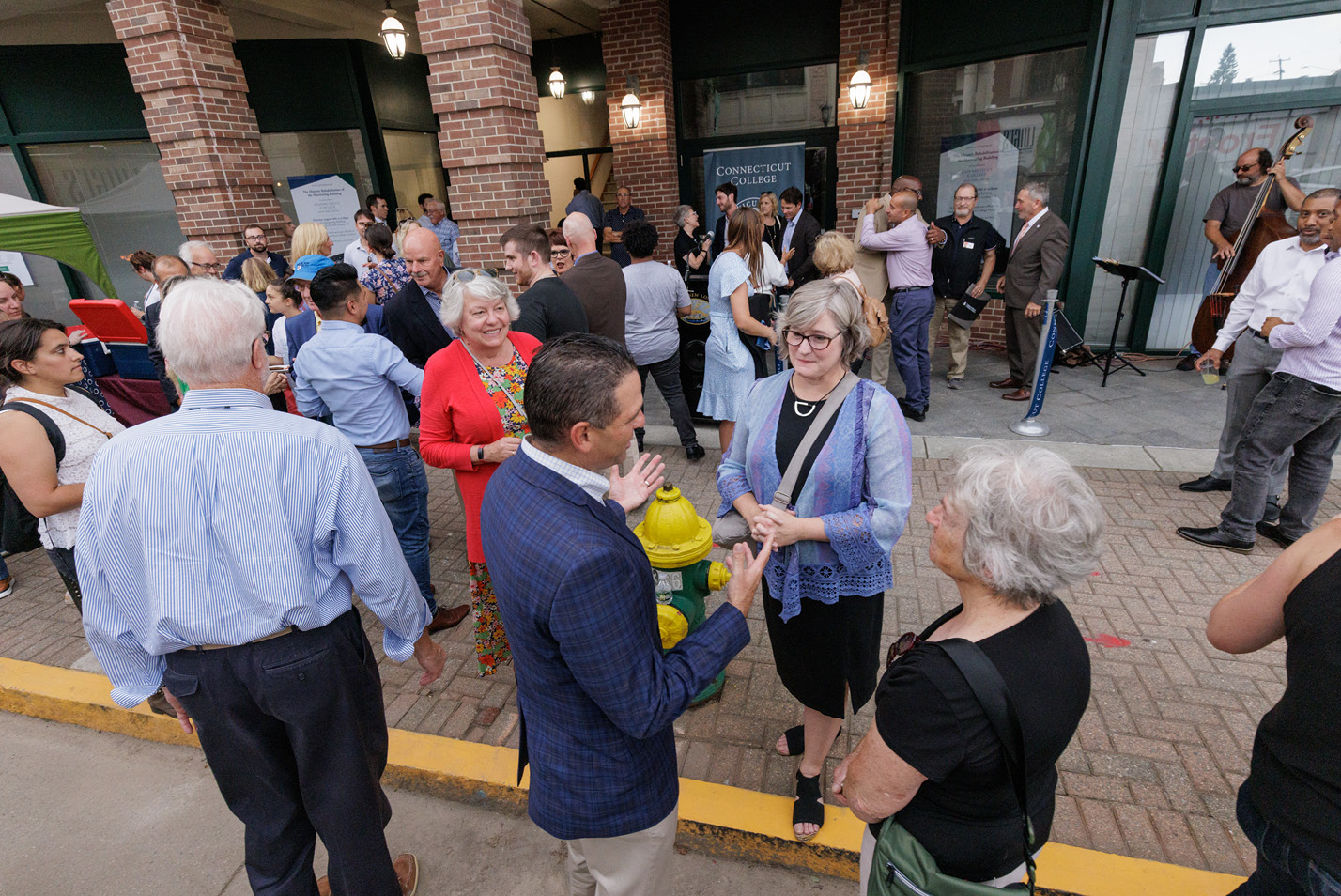 The crowd gathered for the opening celebration.