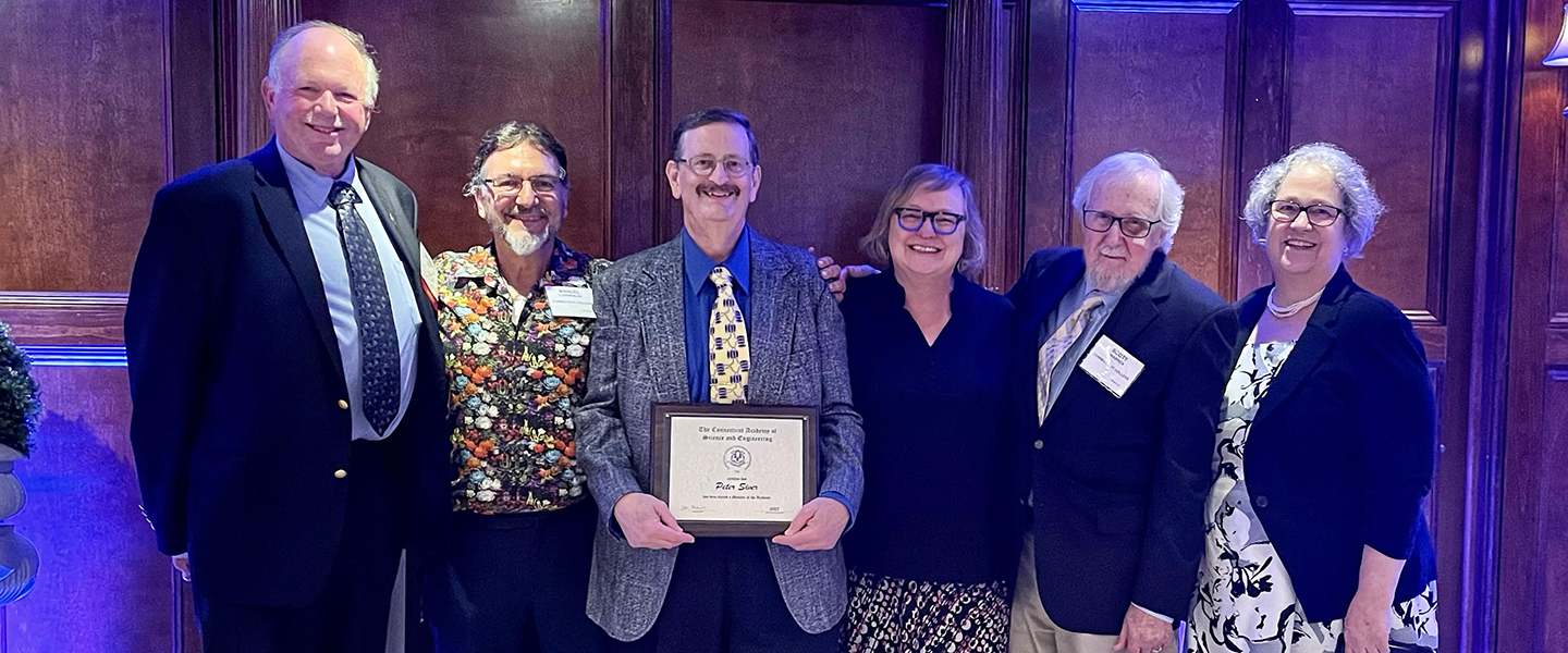 Professor Peter Siver with other botanists at the CASE induction ceremony.