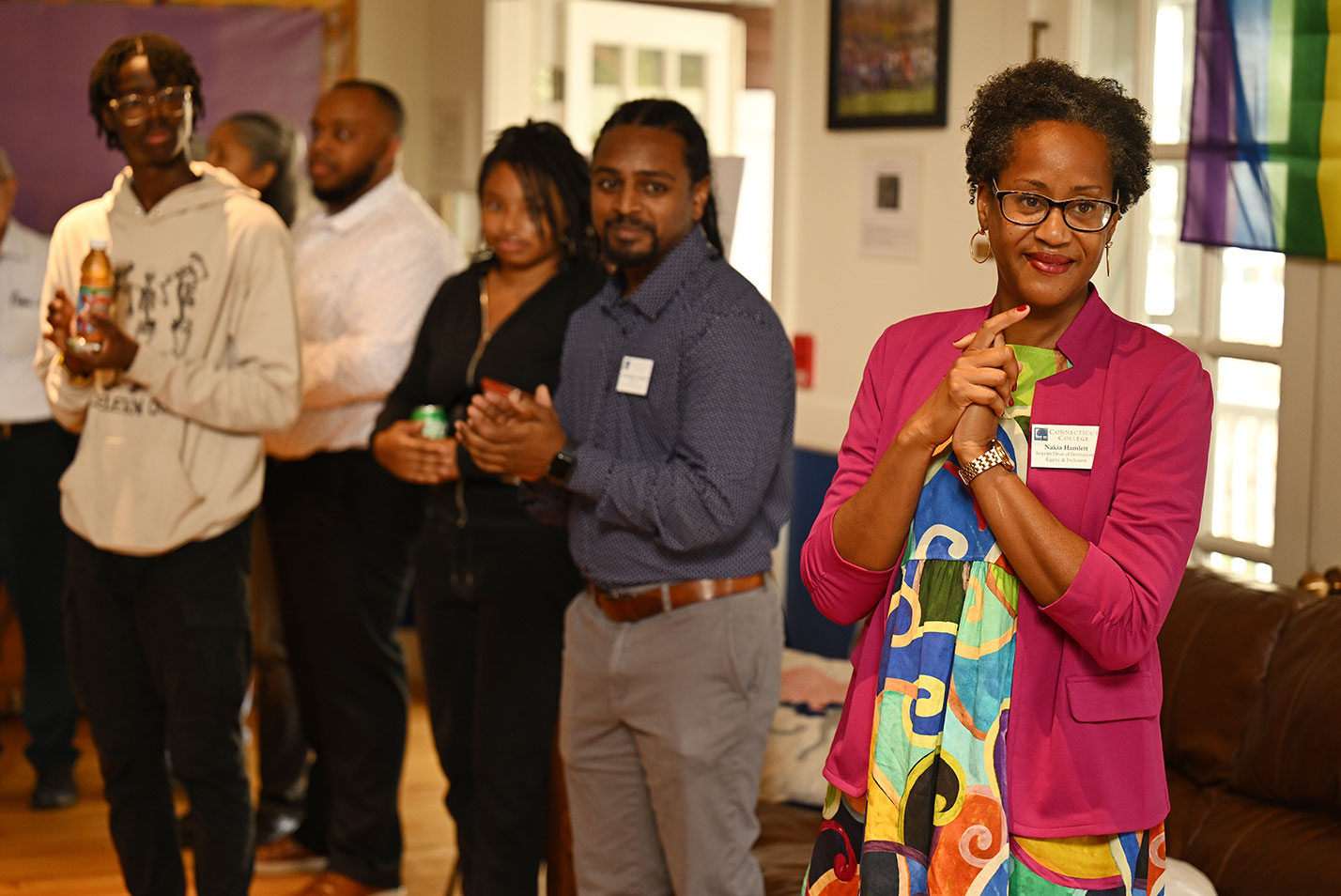 Participants clap at the 50th anniversary of Unity House celebration at Fall Weekend 2023