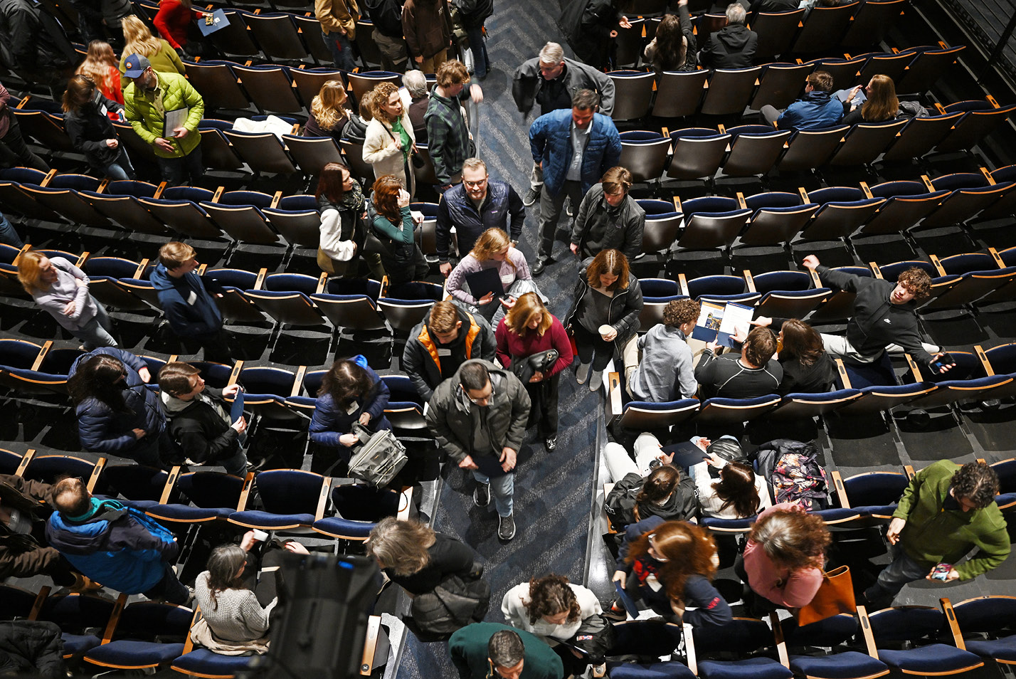 Prospective Camels and their parents file into Palmer Auditorium for a Spring Open House presentation in February.