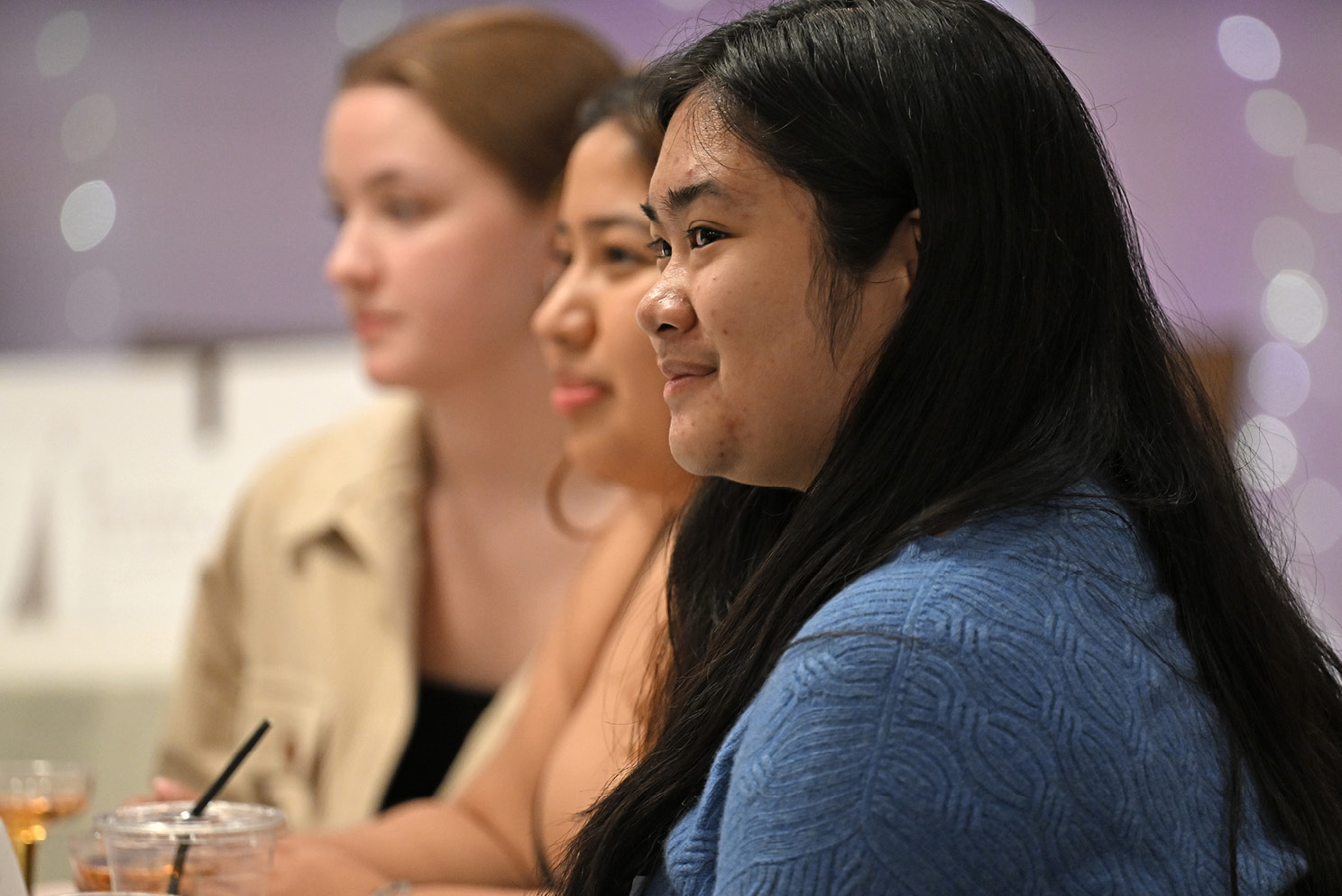 Three women sitting