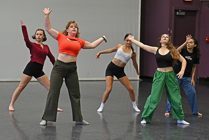 Students participating in Summer@Conn Dance Intensive perform their finale dance.