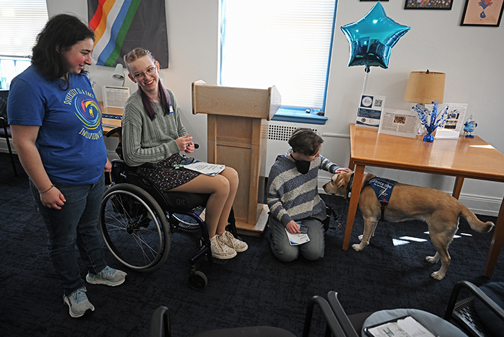 Students enjoy the Disability Cultural Center.